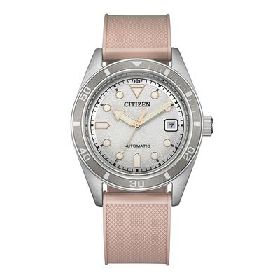 Automatikuhr CITIZEN "Diver Looking Automatik Unisex size", rosa (altrosa, silberfarben), Armbanduhren, Herren, Automatikuhr, Armbanduhr, Damenuhr, Herrenuhr, analog, Big Date