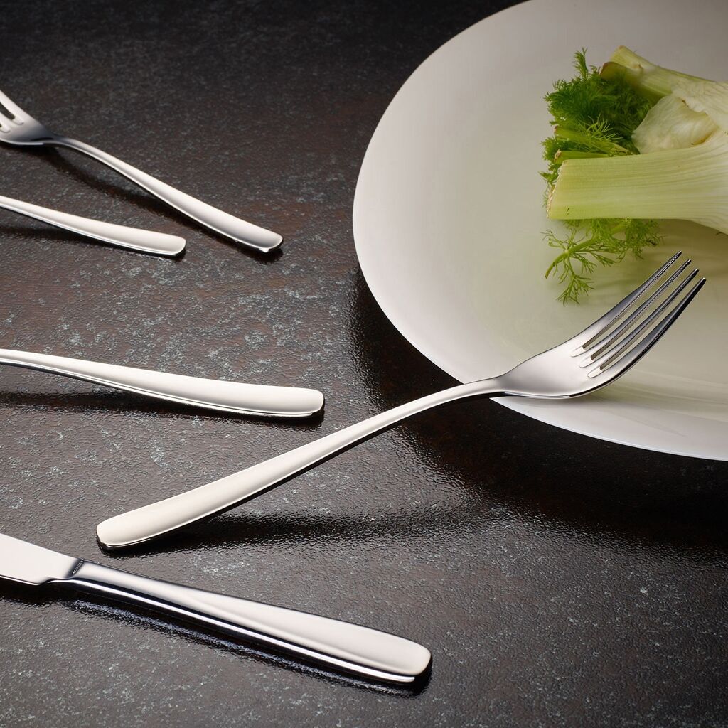 Besteck-Set VILLEROY & BOCH "Liam", silber (edelstahlfarben), 30 Stk., Edelstahl, Essbesteck-Sets, Besteck-Set, spülmaschinenfest edelstahlfarben 30 Stk.