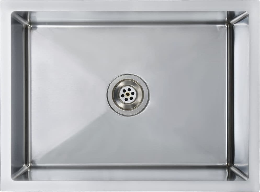 vidaXL Handgemaakte roestvrijstalen spoelbak voor de keuken