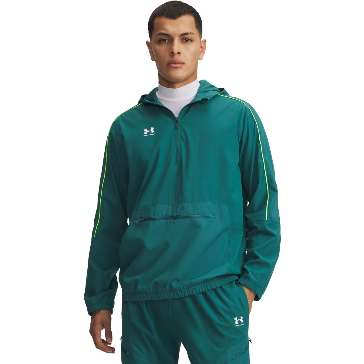 Under Armour M Challenger Warmup Jacket green white (338) M 6004045-338-MD