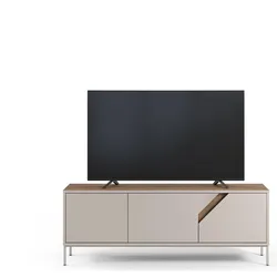 Aucune, TV Möbel, LILOU TV-Möbel – Eiche Artisan & Creme – 3 Türen – 150 x 35 x 55 cm (150 x 35 x 55 cm)