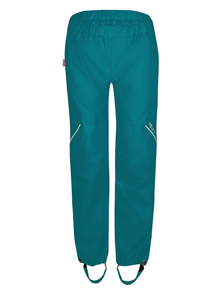 Trollkids Regenhose "Lofoten" in Türkis - 98