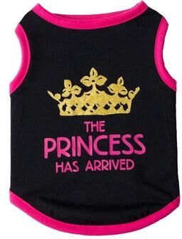 Uplift Picks Summer Cotton Sphynx Cat T Shirt Vest Princess Print For Small Cats Puppies black (princess) 2 3.5kg