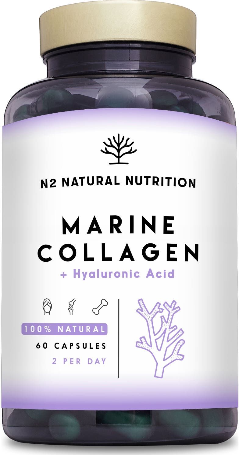 N2 Natural Nutrition Colágeno Marino PEPTAN + Ácido Hialurónico 60caps