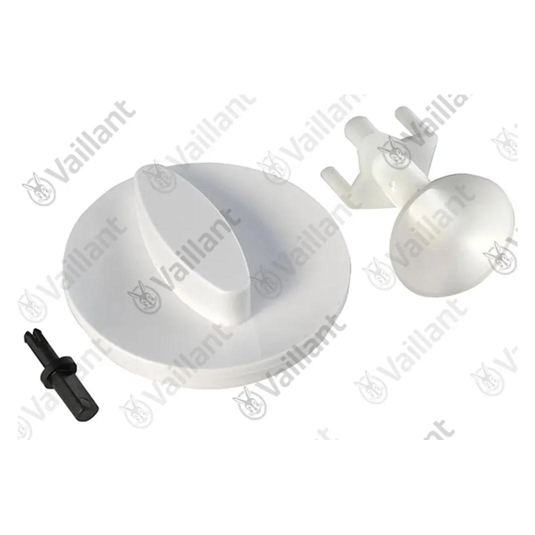 Vaillant Knopf, mit Achse VED 12-27 H/6 u.w. Vaillant-Nr. (114287)