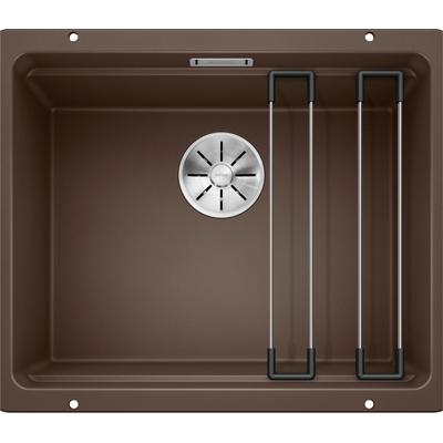 Granitspüle BLANCO "ETAGON 500-U", braun (cafe), B:53cm, Verbundwerkstoff, Küchenspülen, aus SILGRANIT, mit 2 Etagon-Schienen