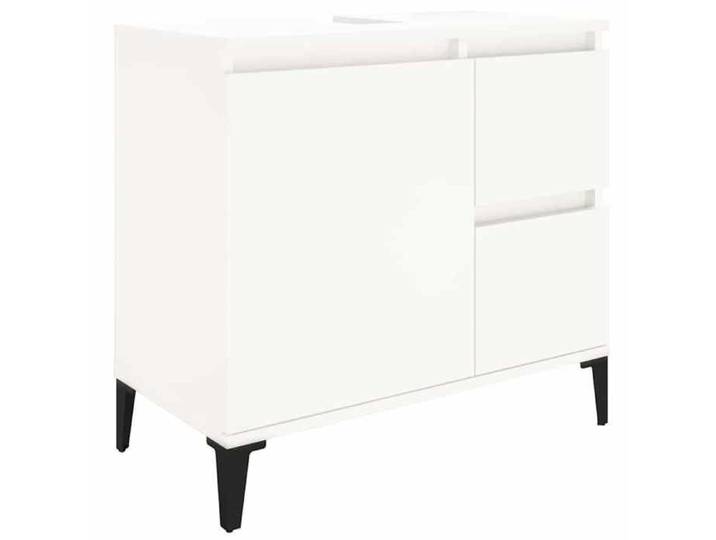 Bois Armoire murale de bain JILL Meuble WC blanc 65x33x60 cm bois d'ingénierie BB182