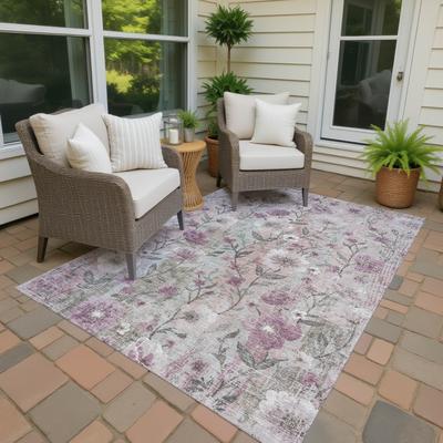Addison Rugs Machine Washable Indoor/ Outdoor Floral Joy Chantille Rug
