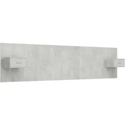 Décoshop26 - Kopfteil Schlafzimmeraccessoire Möbelstück mit integriertem Nachttisch und Ablage graues MDF TDL0205819