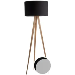 Zuiver Stehleuchte Tripod Wood Schwarz