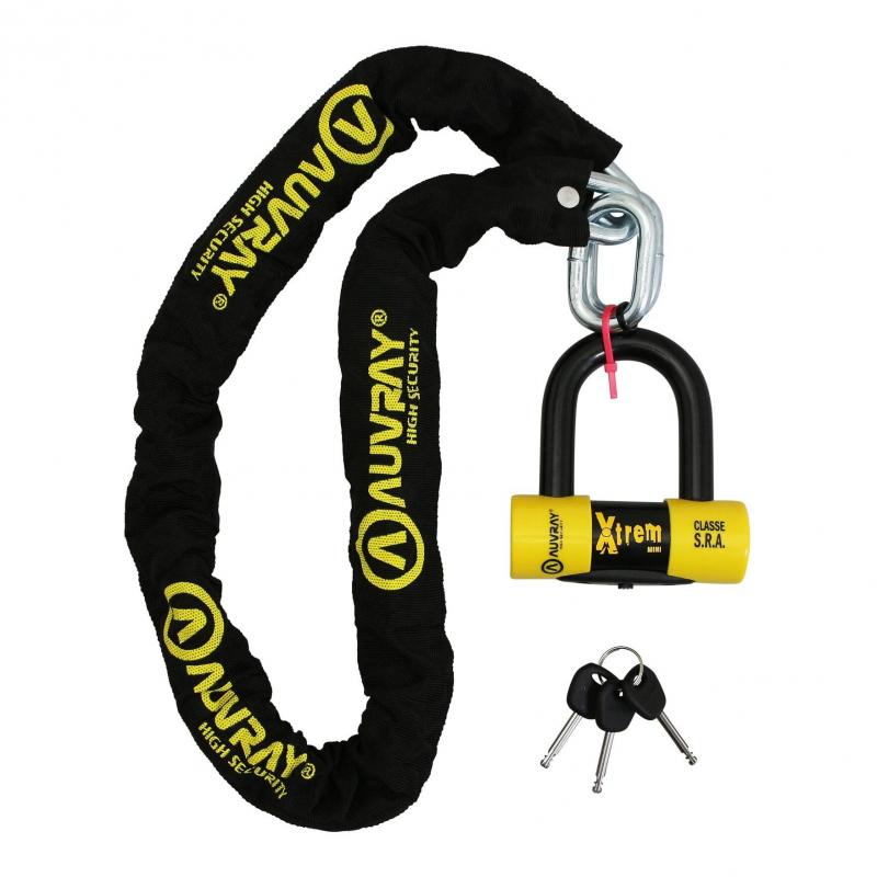 Antivol à chaîne Auvray Xlock 1.20m maillon Ø10mm avec U Xtrem mini