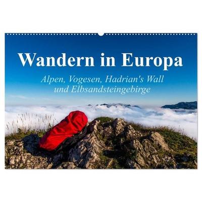 Wandern in Europa (Wandkalender 2027 DIN A2 quer), CALVENDO Monatskalender