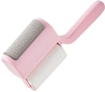 Inspired Deals Reusable Lint Roller Brush For Pet Hair, Dust & Clothes Cleaning Pink