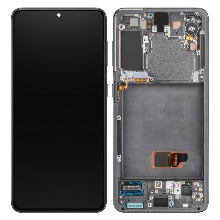 Samsung Display Unit f?r Galaxy S21 5G G991, w/o Camera, Grau (Display) (61344858)
