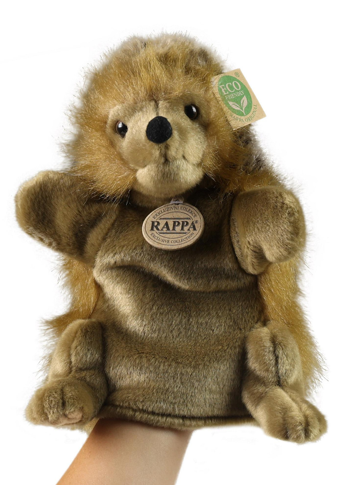 Rappa Pluche Egelhandpop 25 cm Eco-friendly