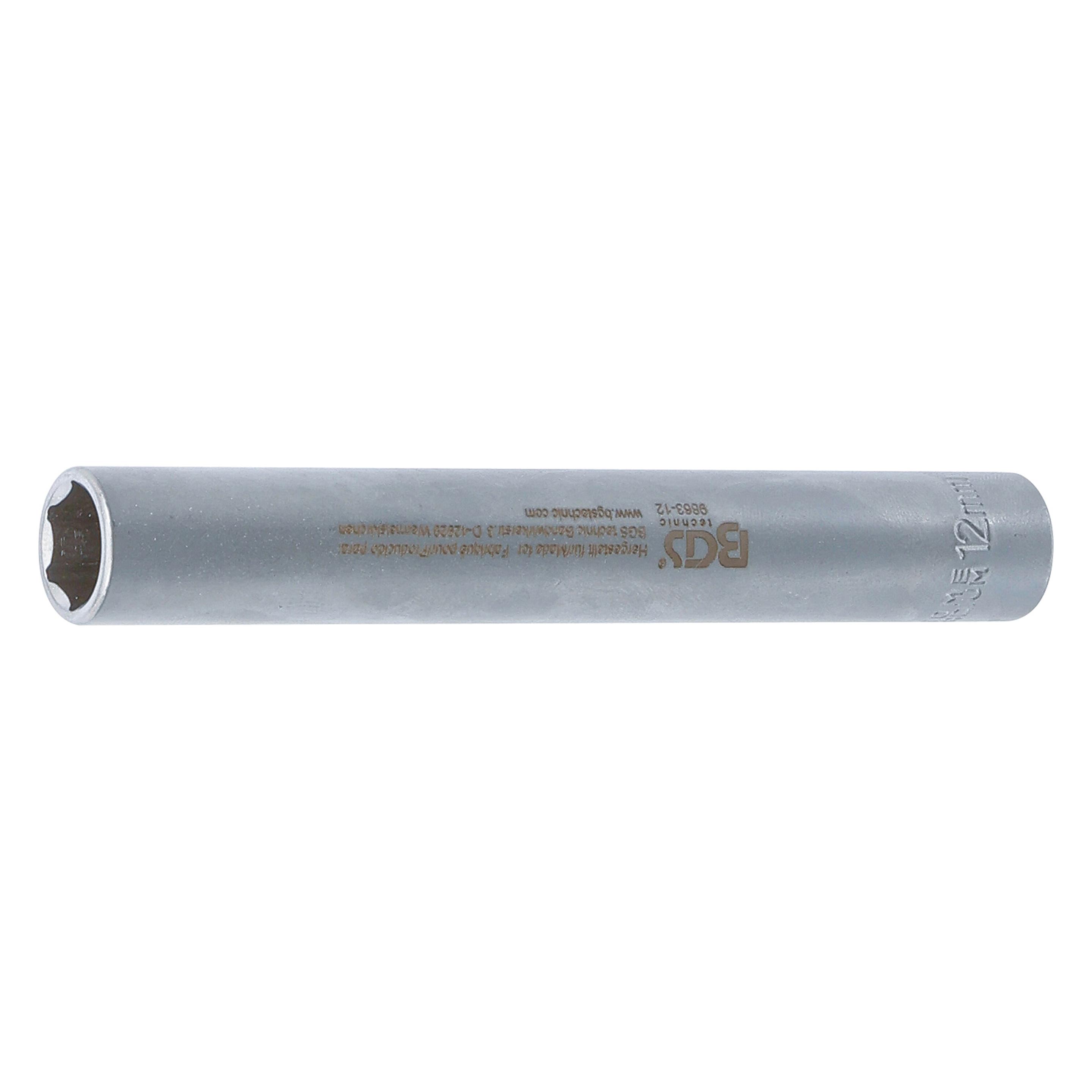 BGS Steckschlüssel-Einsatz Sechskant, extra tief Antrieb Innenvierkant 10 mm (3/8") 12 mm (12 mm) (9863-12)