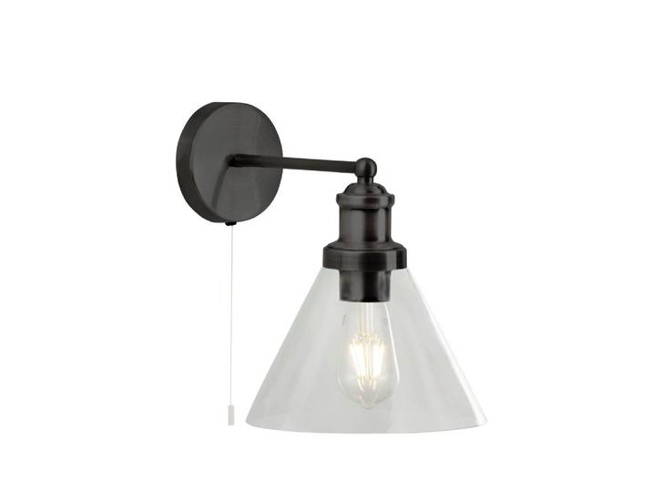 Zwart wandlampje Pyramid Searchlight - 1277BK