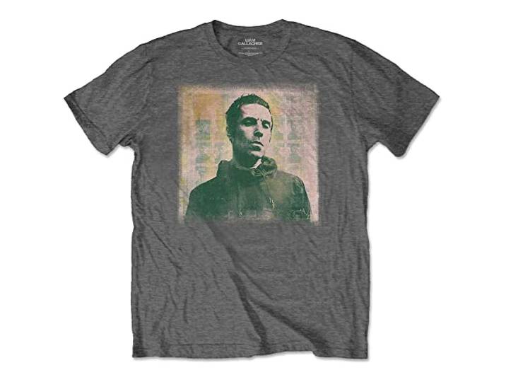 Liam Gallagher Monochroom T-shirt voor volwassenen, Unisex (S) (antracietgrijs)