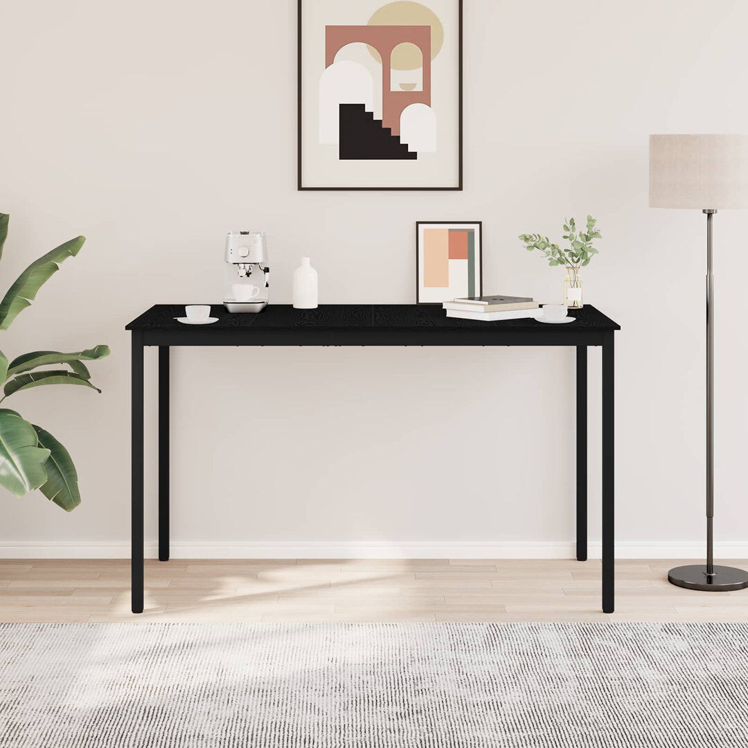 Ebern Designs Standing Bar Table Engineered Wood Black 105cmH x 180cmL x 90cmW