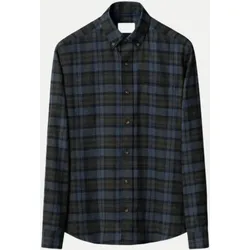 Kariertes Flanellhemd Blau XL