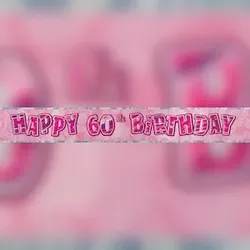 60. Geburtstag | Banner pink