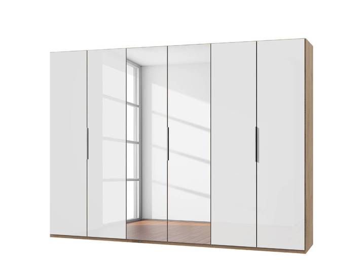 Armoire Level 36 D II 300 x 216cm Blanc/Blanc brillant/Imitiation chêne