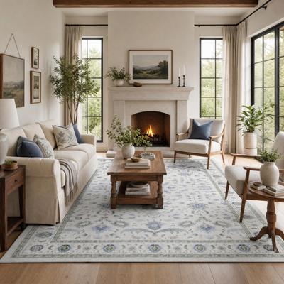 Garvee Vintage Oriental Washable Area Rug