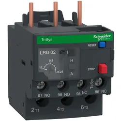 Schneider Electric LR3D02 Motorschutzrelais, thermisch, 0,16-0,25 A, 1S+1Ö, Kl 10, kein Differenzialschutz