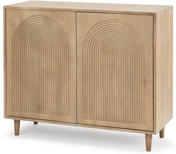 Mercana Tucker Light Brown Solid Wood Accent Cabinet