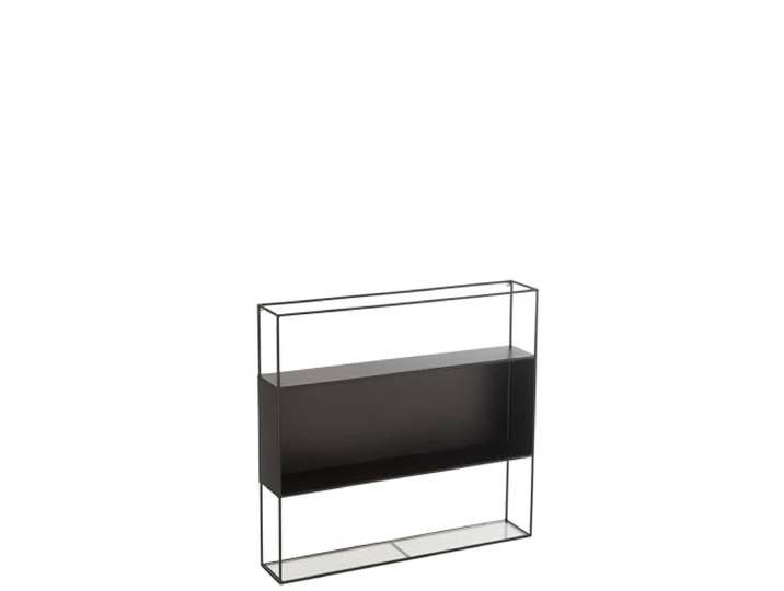 J-line Regal Seen - Metall/Glas - Schwarz