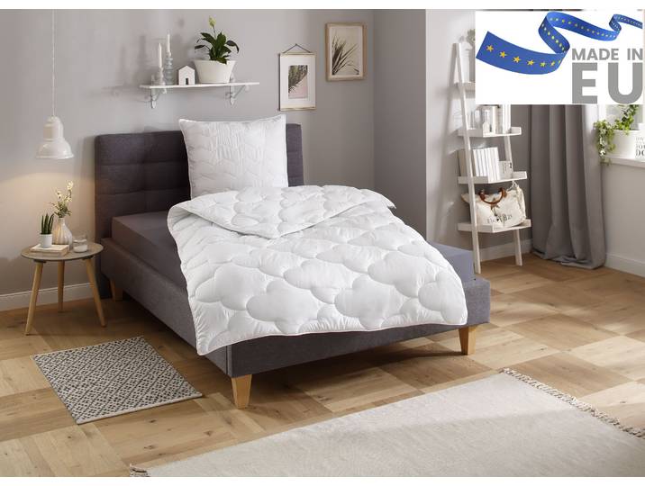 Microfaserbettdecke GOODPRODUCT Mondschein, Bettdecke 135x200 cm, 155x220 cm, 200x200 cm , weiss (weiß), B:155cm L:220cm, Bezug: 100% Polyester. Füllung: 100% Polyester, Bettdecken, Microfaserbettdecke, Bettdecken, Sommer, Winter; allergiker geeignet (Hausstauballergiker)