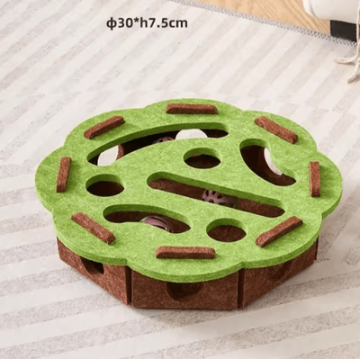 Inspire Curations ScratchPlay Sisal Cat Scratching Post Interactive Indoor Scratcher & Exercise Toy For Cats flower Green