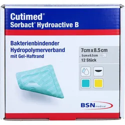 Cutimed Sorbact Hydroactive B Gel-V.7x8.5 cm Haft. 12 ST