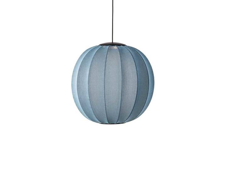 Suspension LED Knit-Wit 60 Round, bleue, Ø60cm - Made By Hand - Chambre à coucher - Tissu / textile