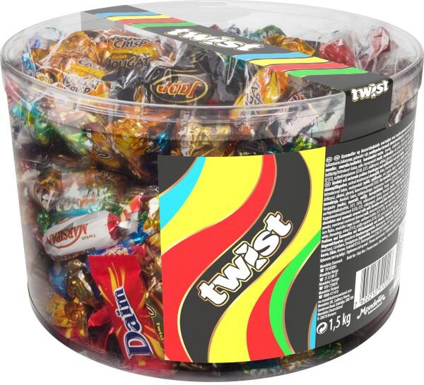 Twist Chokolade I Plast Cylinder, 1,5 Kg