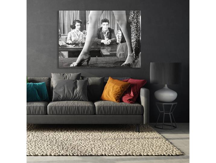 Acrylglasbild QUEENCE Elvis Presley , grau (farbe bild(er): grau), B:90cm H:60cm T:0,4cm, Bilder, Acrylglasbild, Fine Art-Print in Galeriequalität
