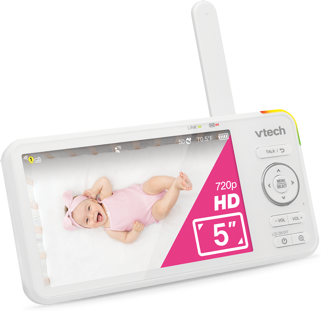 VTECH BABY MONITOR WI-FI CONNECTED WITH FULL HD SCREEN 5" WHITE