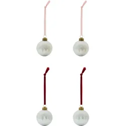 Bano Christbaumschmuck 6 cm, silber, 4 St.
