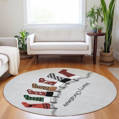 Addison Rugs Premium Washable Super Soft Merry Christmas Stockings Mayfield Rug