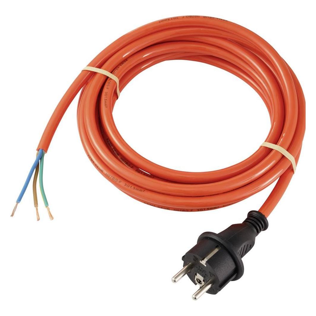 Sygonix SY-6978286 Strom Anschlusskabel Orange 5.00 m (5 m) (SY-6978286)