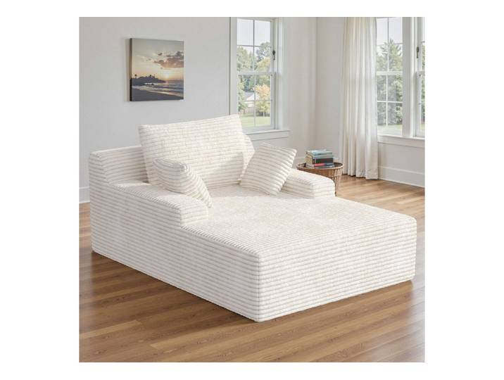 HawthyHome Schlafsofa Cordstoff Relaxsofa mit 2 Kissen, 1 Teile, 172x129x40 cm Bequeme Liegesofa für Wohn- und Schlafzimmer