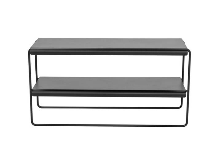 Spinder Design Schuhregal Skadi schwarz Stahl B 73 cm H 38.5 cm - Schuhregal