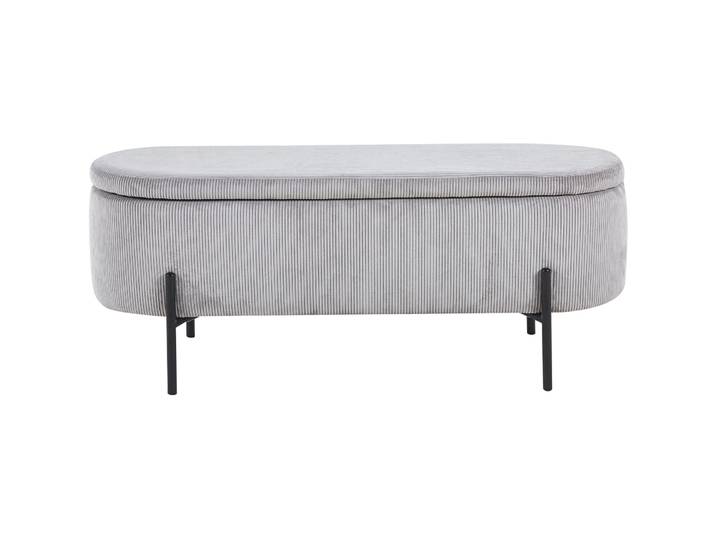 Bank Lily hellgrau Stoff B 110 H 44 cm