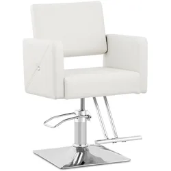 Physa, Salonbedarf, Friseurstuhl mit Fussstütze höhenverstellbar Barber-Stuhl 150 kg Carlisle weiss