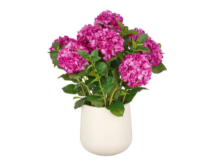 Hortensias artificiels 50 x 70 x 50cm Vert / Rose vif