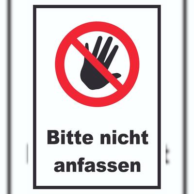 HB-Druck Bitte nicht anfassen Schild A2 (420x594mm)