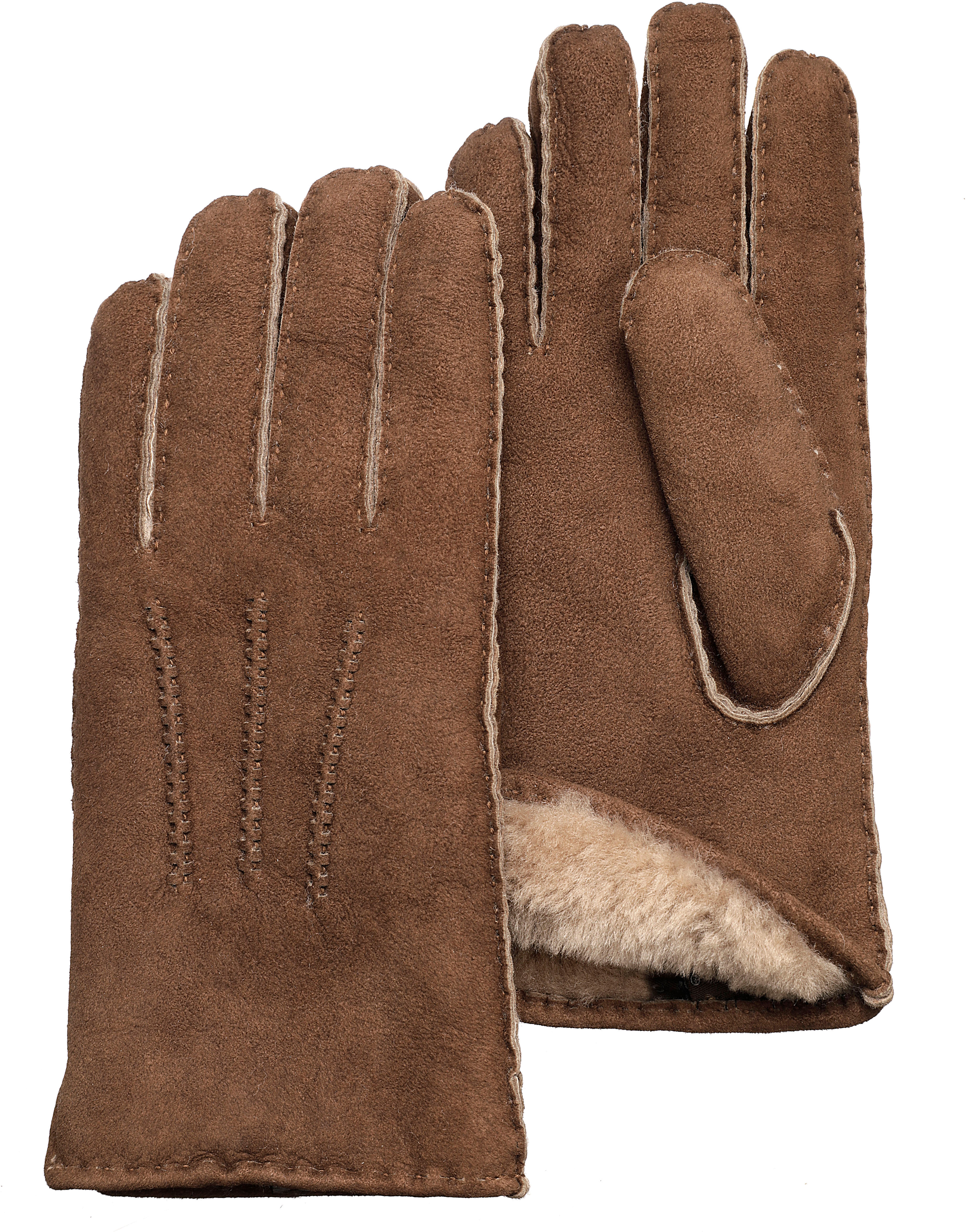 Lederhandschuhe PEARLWOOD, Herren, Gr. 8,5, braun (tobacco), Schafsleder, unifarben, Handschuhe Lederhandschuhe tobacco 8,5