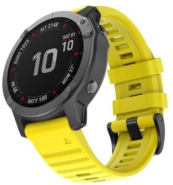 Everyday Crate Garmin Fenix 6 22mm Silicone Watch Band Soft Replacement Watch Strap yellow