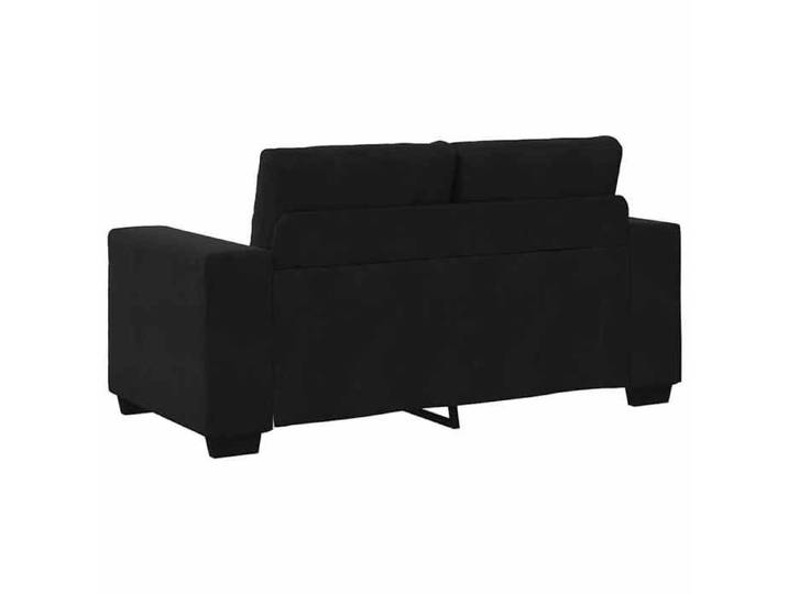 BURKE@ Petit Sofa - Canapé causeuse - 1/2 personnes - noir 120 cm velours SS1772