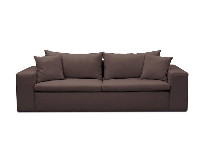 NACANAPA Sofa PARIS, Schlaffunktion, Bettzeug-Container, Lose Rückenkissen, breite Armlehnen